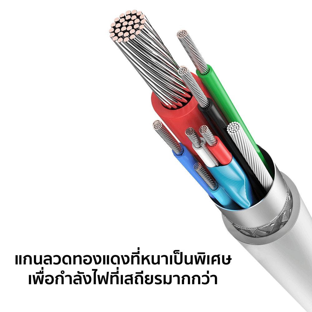 สายชาร์จเร็ว ZTEC รุ่น ZL221 USB-C to Lightning 1 เมตร สีขาว (รองรับมาตรฐาน MFI)